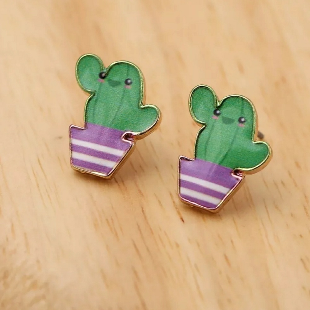 Fun Cactus Earrings